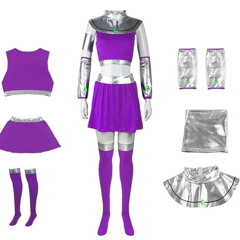 

Teenage Titan Koriand's Starfire cosplay women's Halloween party performance costume
