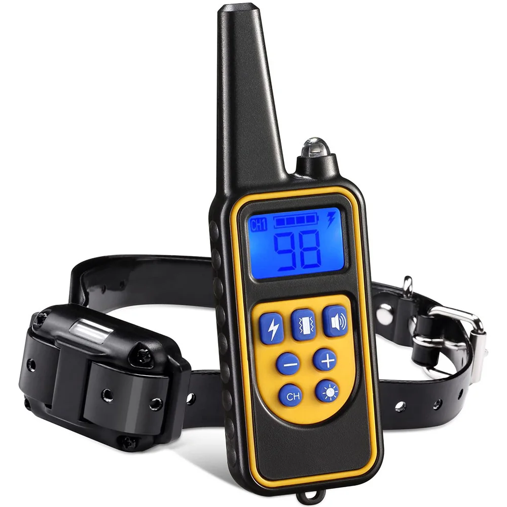 800m Digital Dog Training Collar Waterproof Rechargeable Remote Control Pet with LCD Display for All Size Shock Vibration Sound