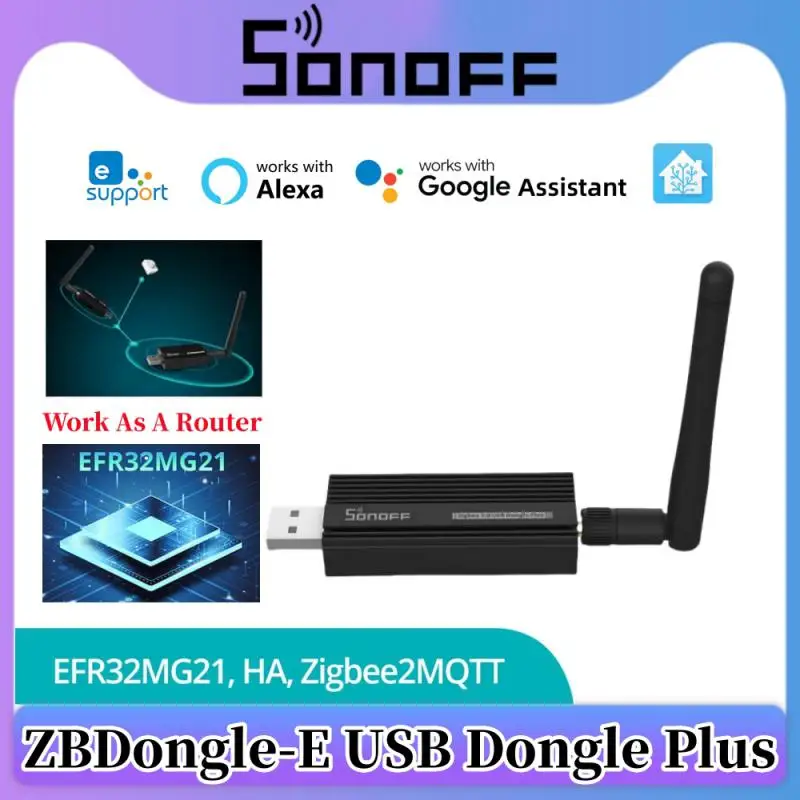 

SONOFF ZBDongle-E USB Dongle Plus Zigbee Беспроводной анализатор шлюза Zigbee с поддержкой USB-интерфейса OpenHab Zigbee2MQTT