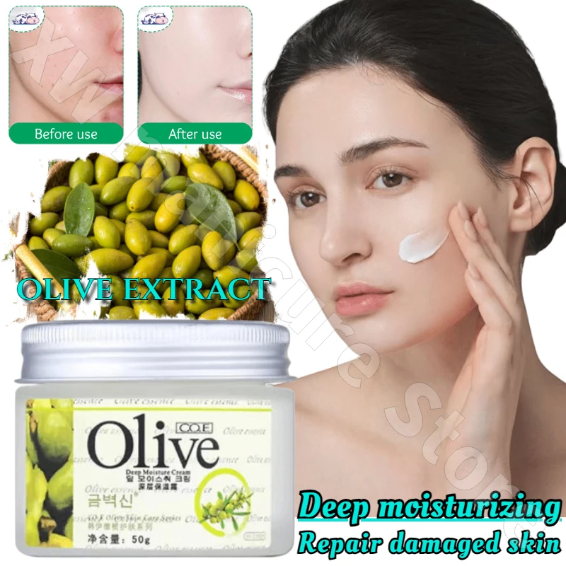 Olive Moisturizing Cream 50g Deep Hydration To Prevent Dry Skin and Relieve Rough and Dehydrated Skin Facial Care Cream