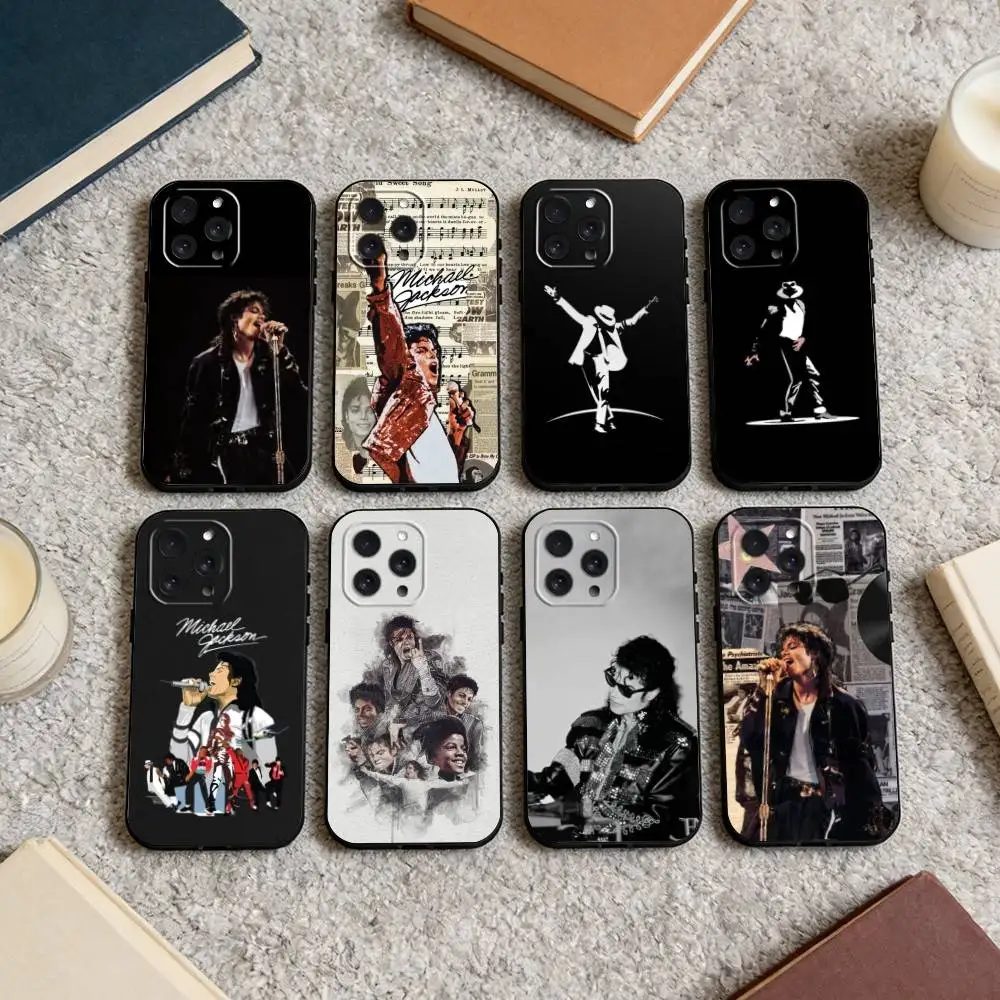 

Michael Jackson Phone Case For iPhone 17 16 15 14 13 12 Max Plus Silicone Black Cover