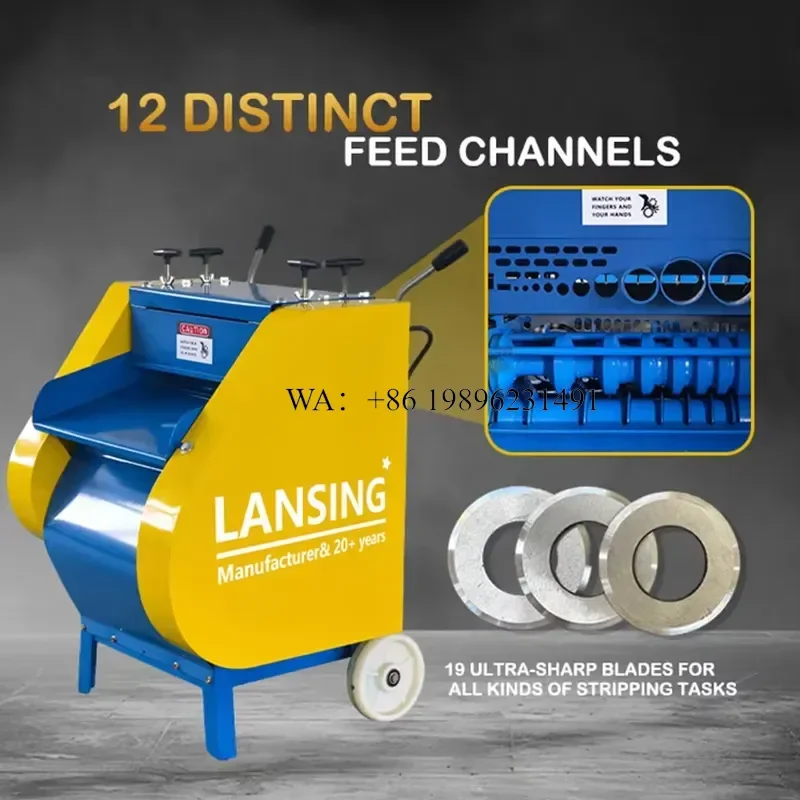 Wmwmnu for Lansing 3kw Automatic Wire Stripping Alloy Blade Cable Stripping Cutting Wire Equipment