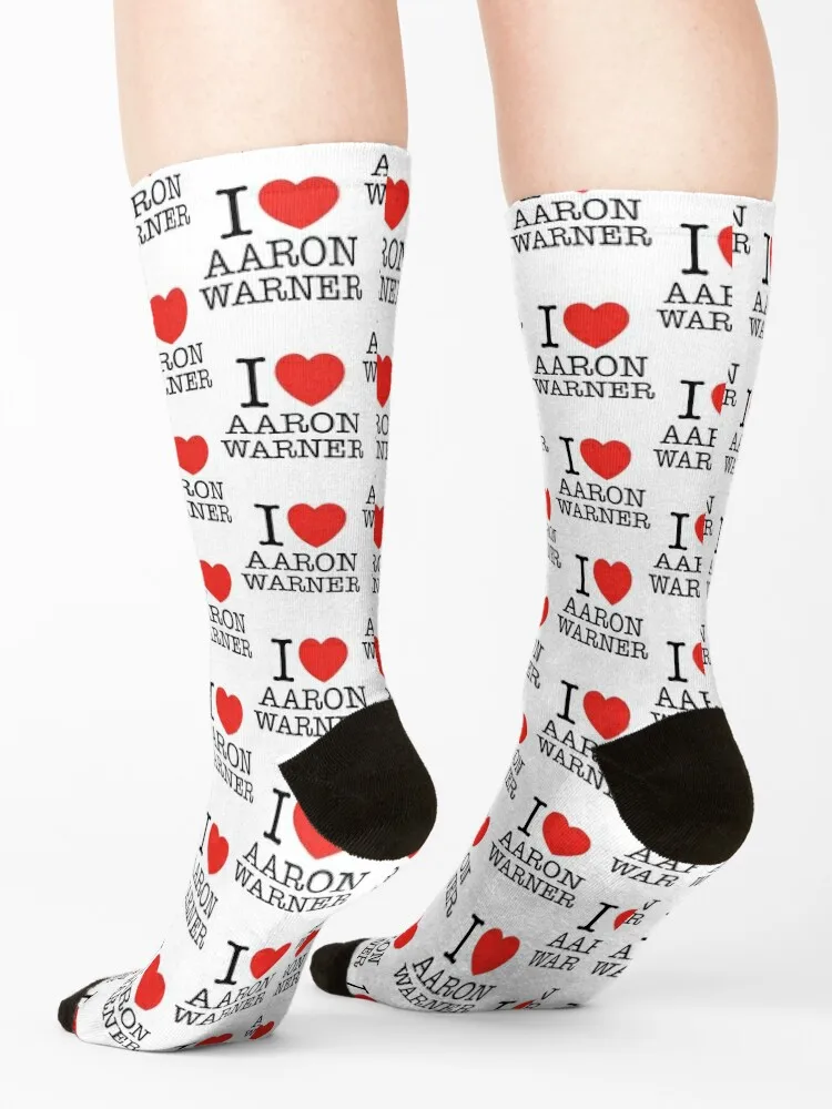 I heart aaron warner Socks gifts FASHION funny sock funny gift Woman Socks Men's