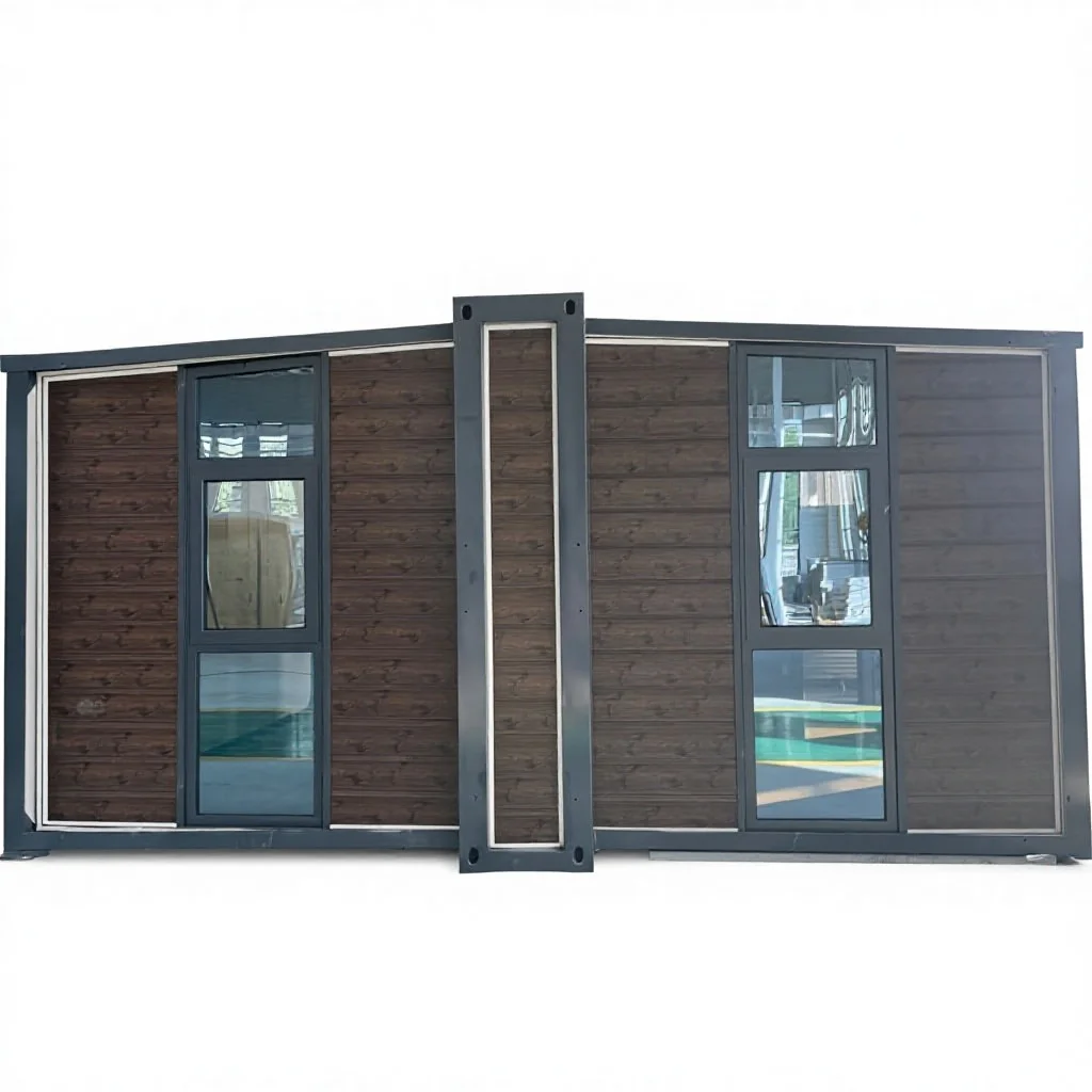 Tiny Homes Prefabricated Office Double Wing Extended Folding House 720 Wide Mobile Expandable Modular Container Room