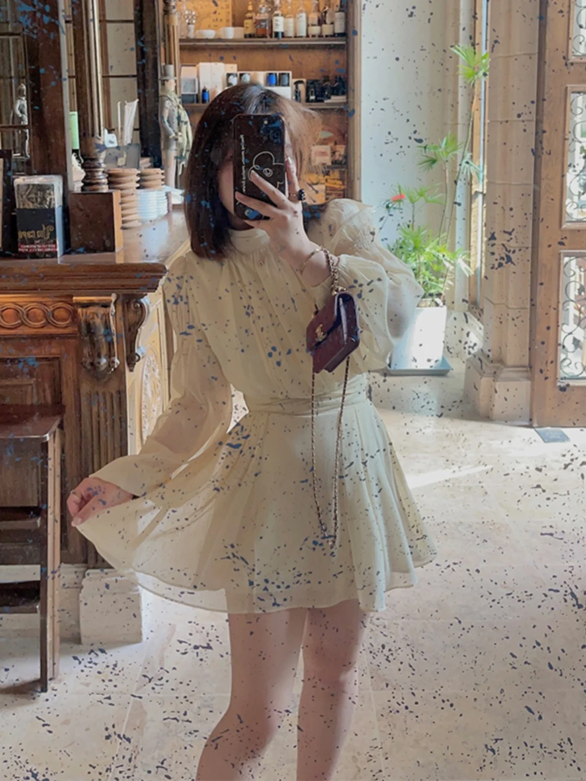

Romantic High Waist ort Skirt Set Super Fairy T Little Bird Faionable Polyester Fabric for Women 25-35 Years Old