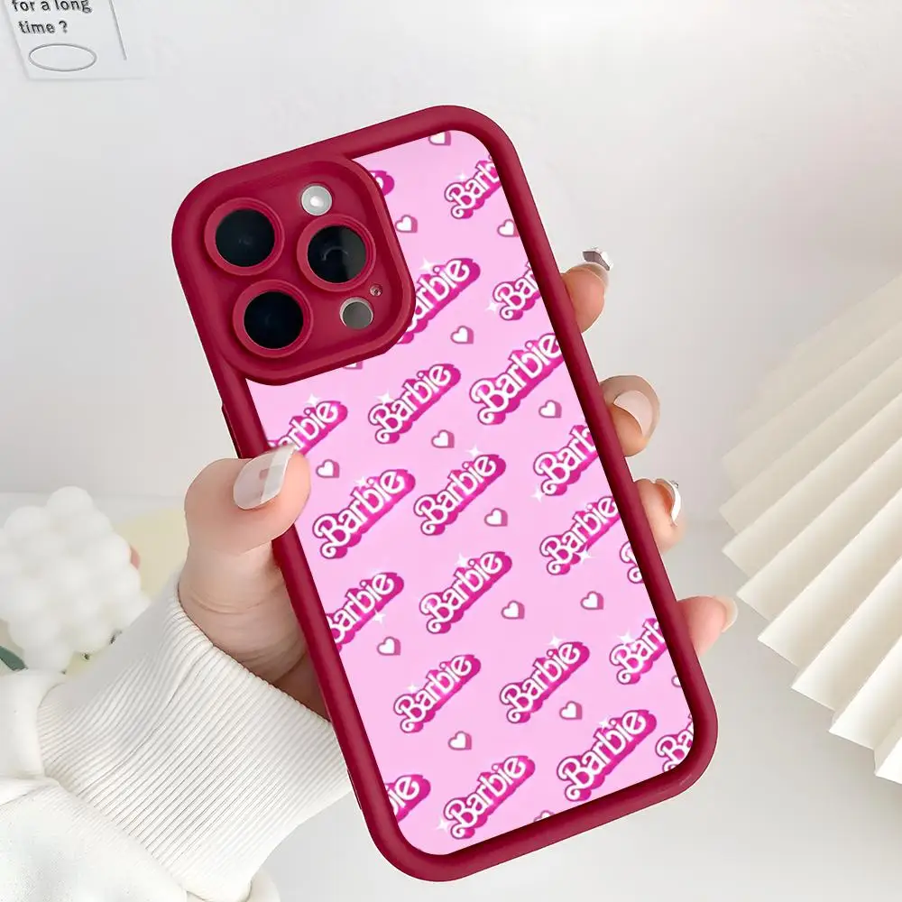 IS Pink B-Barbies MINISO Phone Case Eye Ladder For Iphone 11 12 13 14 15 16 Pro PLUS PRO MAX