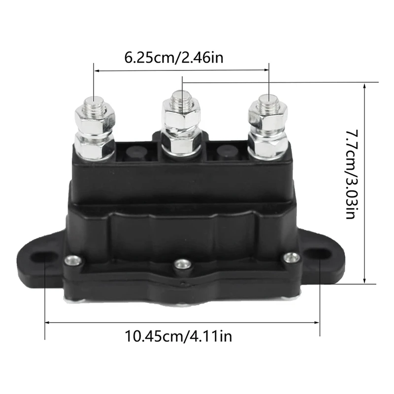 DT15 Reversing Solenoid 12V DC Contactor Relay Switch 6 Terminals 214-1231-A11 for Winch Motor Snow Plow Intermittent Duty