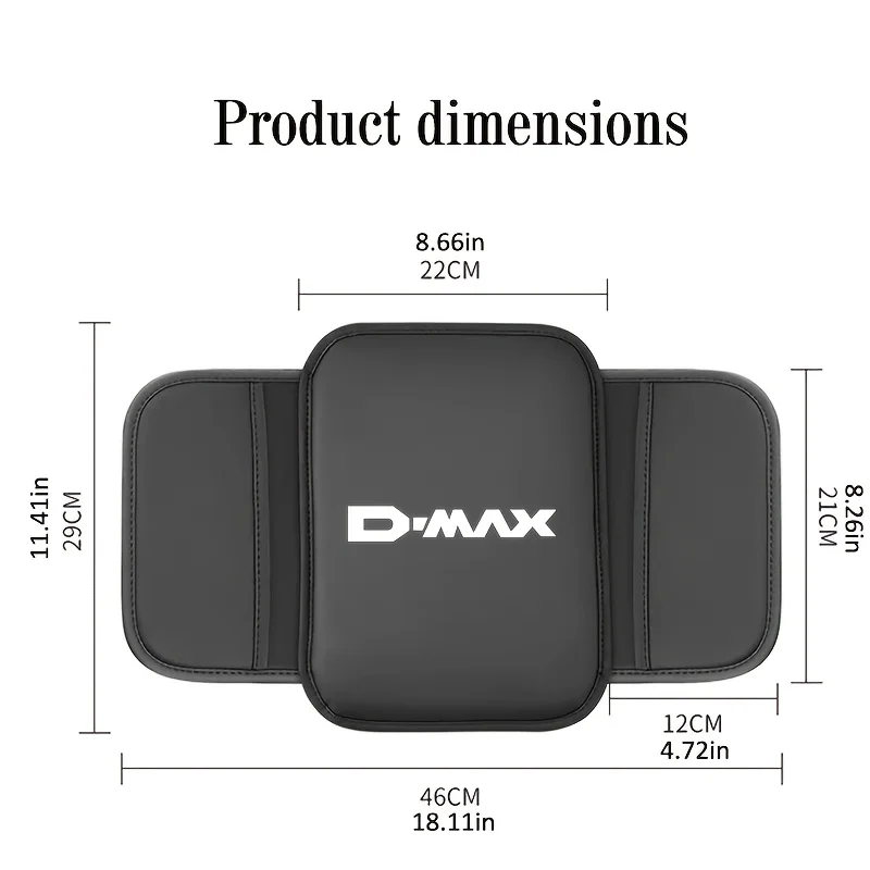 Isuzu D-MAX car leather armrest covers, car central console pads, armrest box heightening pads