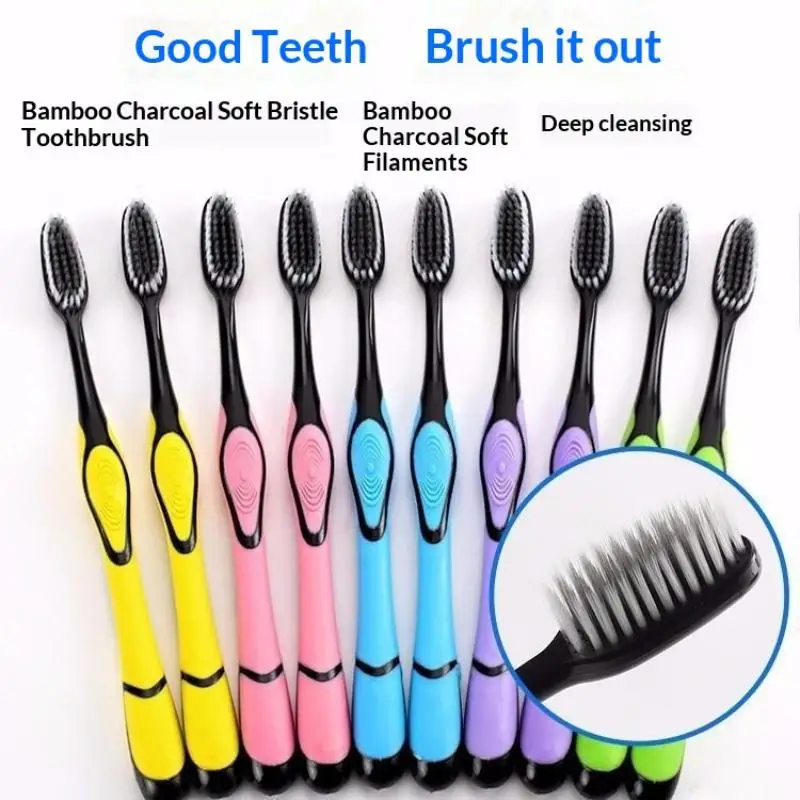 Soft Bristle Toothbrush 5/10Pcs Small Round Head Individually Wrapped for Adult Daily Oral Care Travel Use