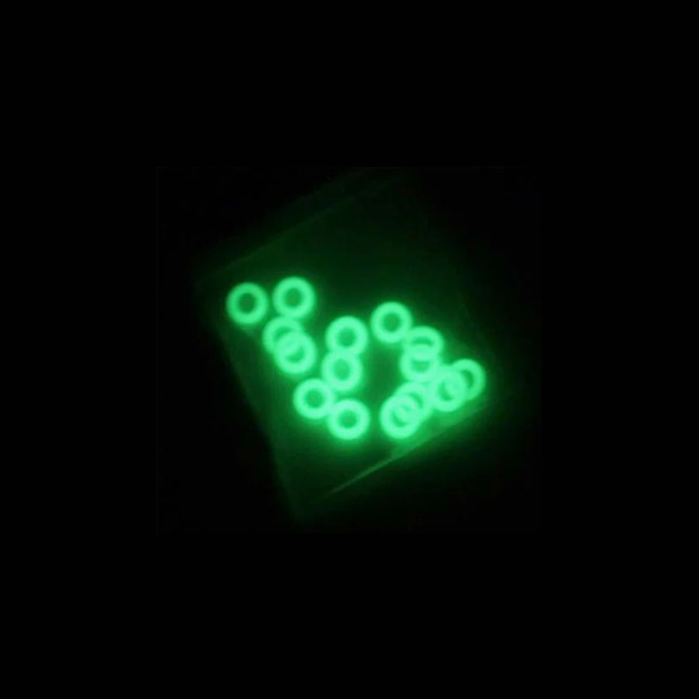 

50 pcs Night Silicone Rings For Tent Pegs Glow In Dark O Shape Fluorescent Ring Durable Camp Accessories Avoid Tripping