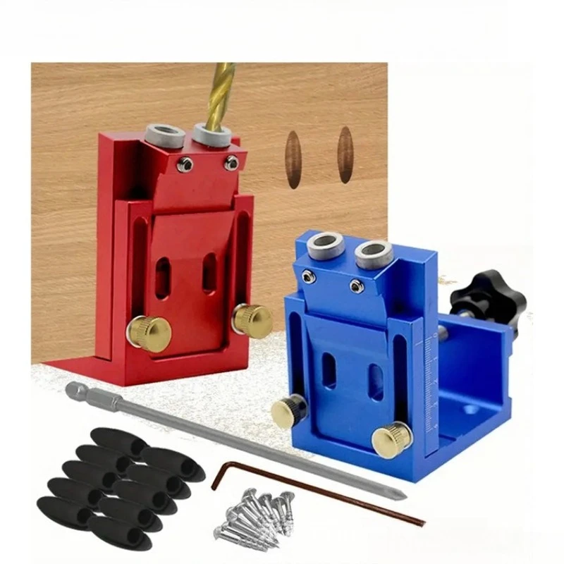 Aluminum Alloy Woodworking Hole Puncher Slant Holes Positioner Hole Punching Assistant Wood Board Holes Opening Tool