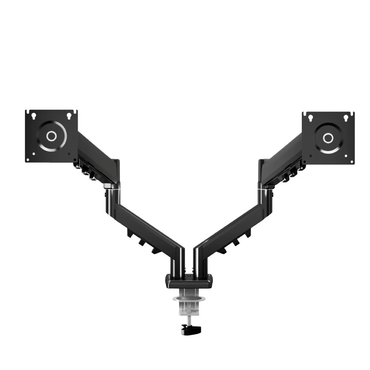Dual Monitor Gas Spring Arm Stand Model Fits Inch Holds Up To Lbs Kg Vesa X Height Adjustable Full Motion Swivel Rotate