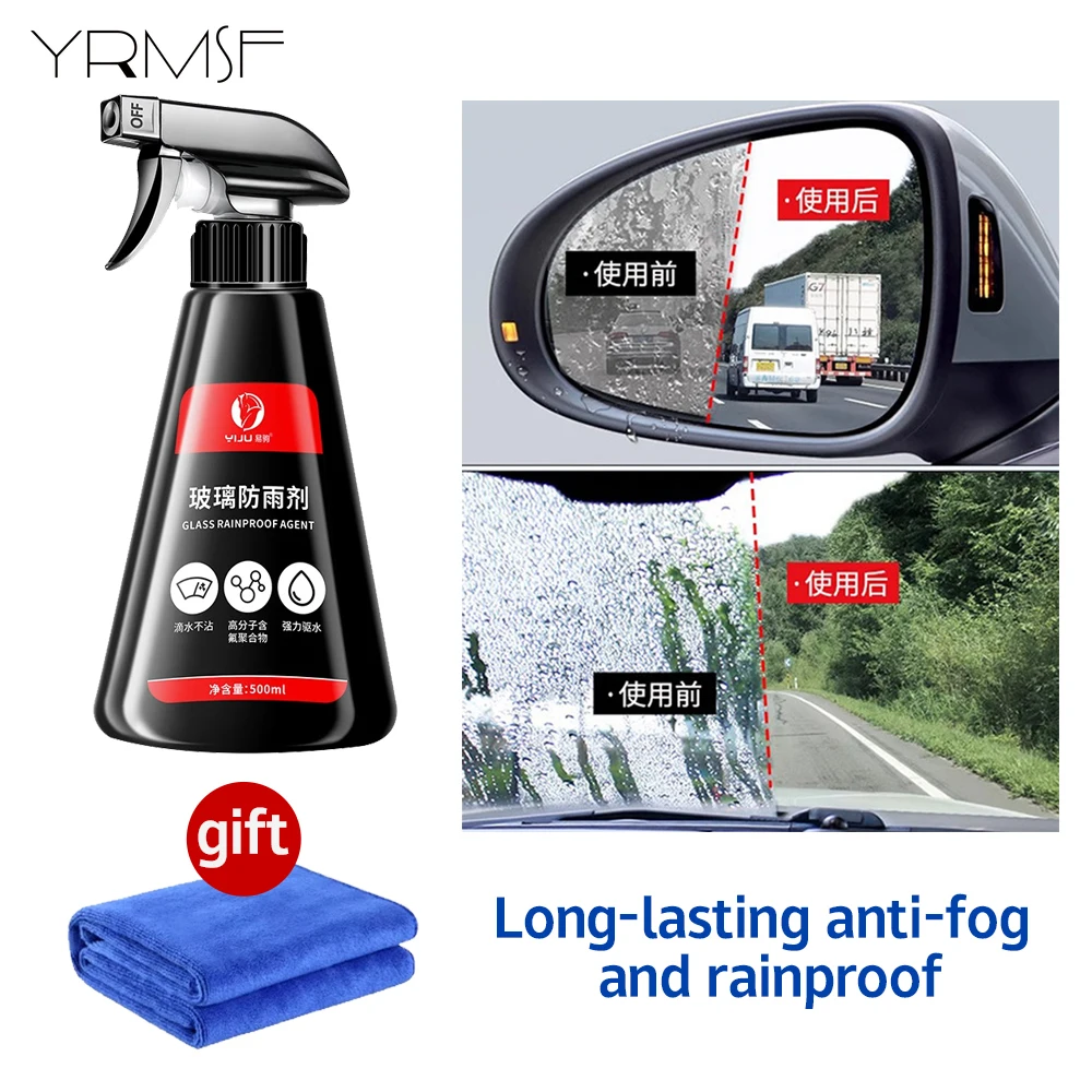 

Motorcycle Helmet Visor Anti-Fog Spray Hydrophobic Coating Liquid Water Repellent Polish Rainproof Rearview Mirror Protection