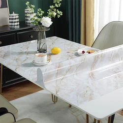 Not Transparent PVC Table Cloth Waterproof Oilproof Waterproof Hot Resistence Table Covers Placemats Textiles Soft Glass Pad Mat