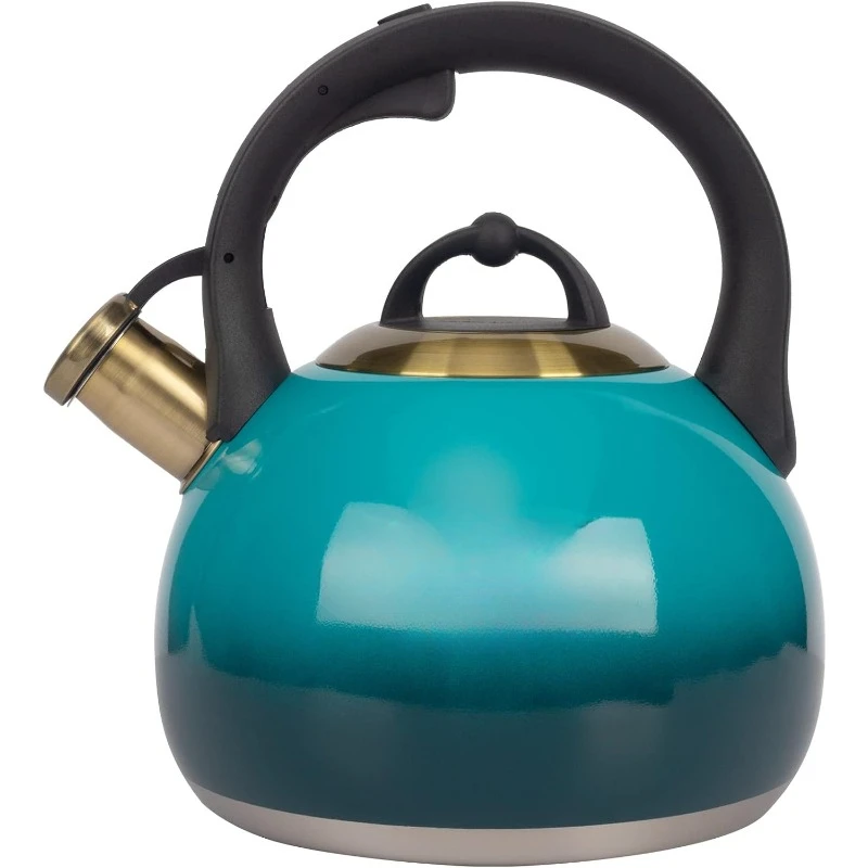 Tea Kettle Stovetop Whistling Kettle Teapot, Food GradeTeakettle for Stove Top with Heat Proof Ergonomic Handle