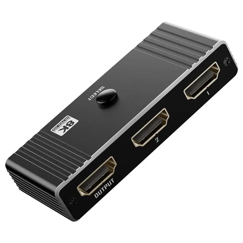 For PC PS5 Compatible Bi-Directional 8K Switcher 2 In 1 Out 8K@ 60Hz 4K@ 120Hz 48Gbps Switch With Remote Control