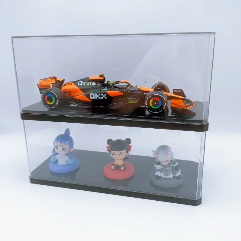 1/24 scale building block racing model hand-made toys integrated display storage box transparent visual infinite stack.