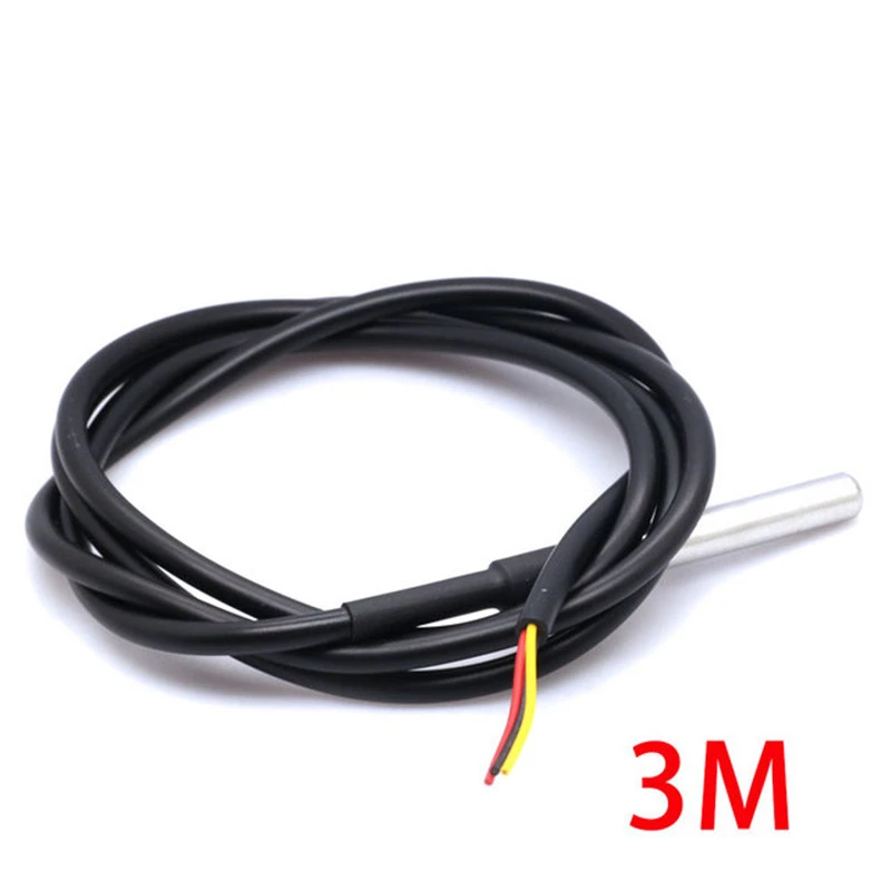 Stainless steel package waterproof DS18b20 temperature probe temperature sensor DS18B20 waterproof cable