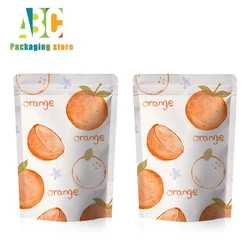 White Kraft Paper Standing Zip Lock Bag for Coffee, Cereal, Seasoning Powder Pouch, Custom Printed, Hot Selling