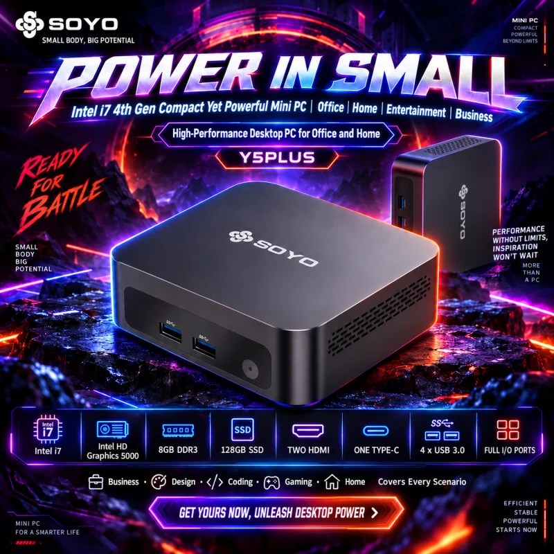 Mini PC SOYO Y5 PLUS i7 8GB 128GB