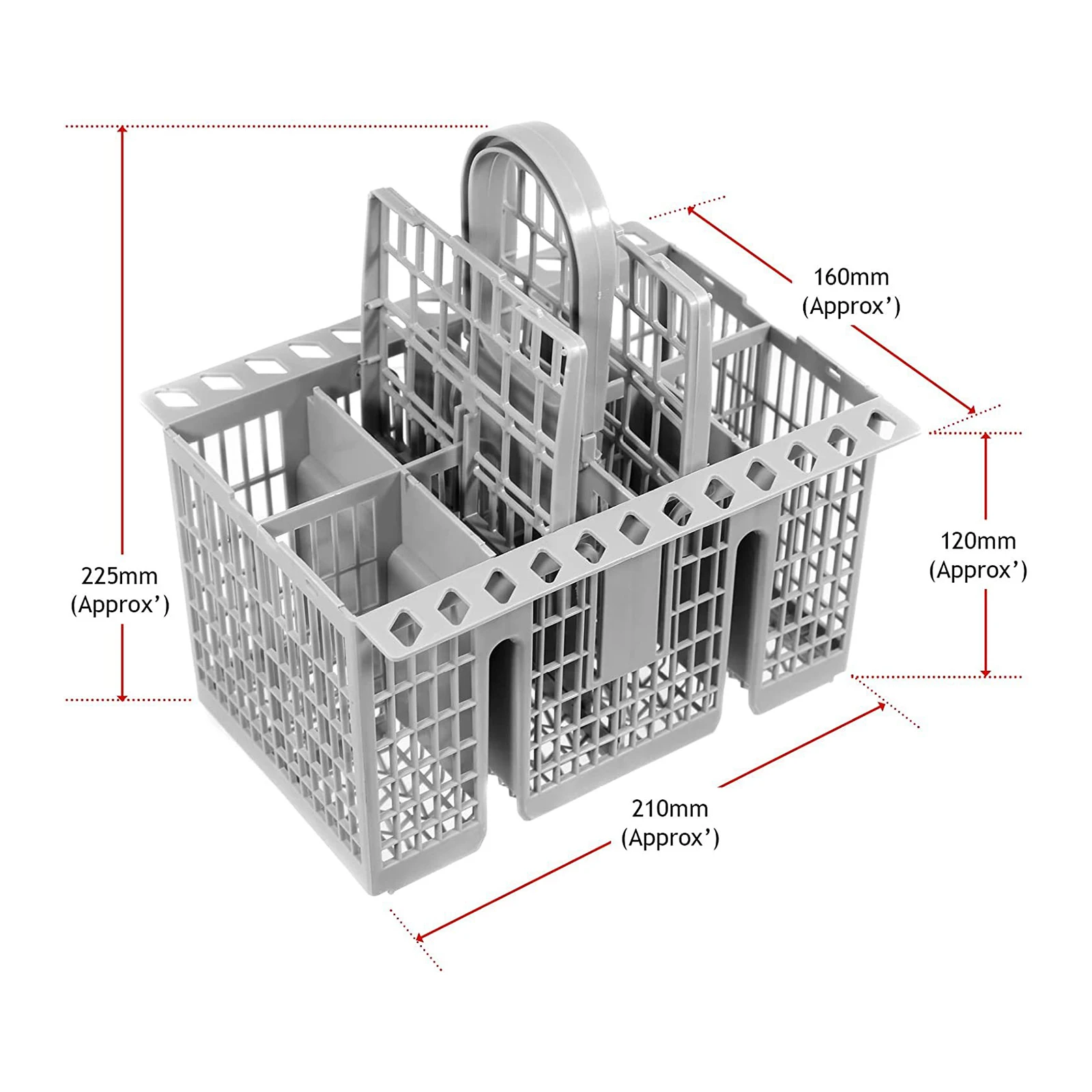 Dishwasher Silverware Basket Dishwasher Utensil Caddy Dishwasher Holder Multifunctional for Flatware Silverware Cutlery Spoon