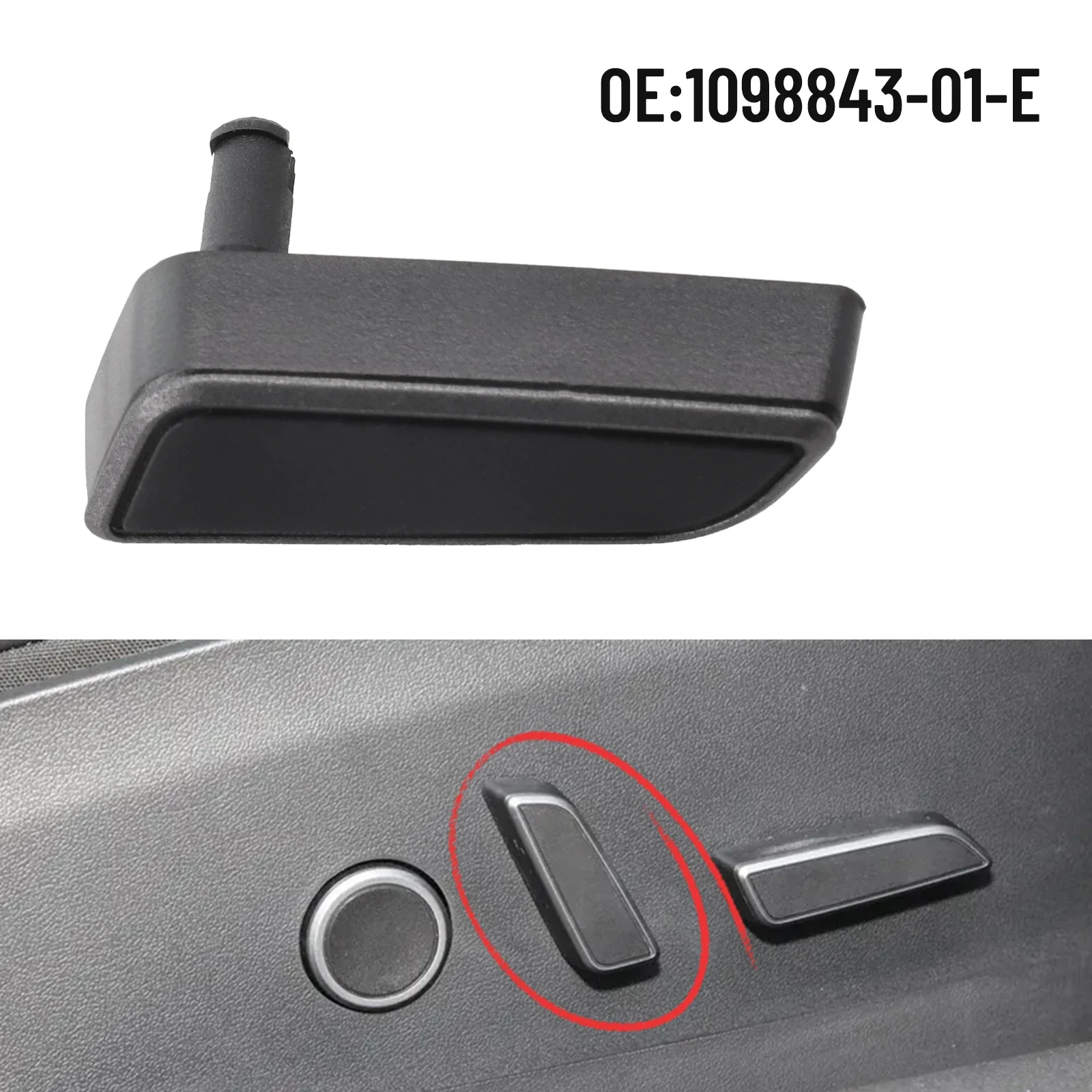 

For Tesla Model 3 2021-2023 Co-pilot Side Seats Cushion Button 1098843-01-D Seat Switch Key Backrest Button