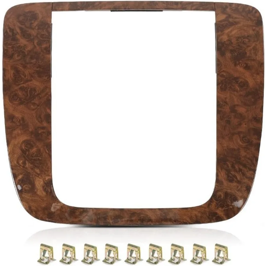 

Wood Grain Dash Radio Bezel Trim for Chevrolet Silverado 1500 GMC Tahoe Sierra 1500 Yukon 2007-2014 Compatible with OEM Parts 1