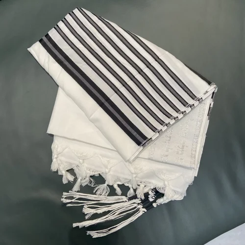 Tallit Talit Tallis Ropa con flecos Mantón de oración judíos religiosos flecos entrelazados y anudados Tzitzit adjunto a sus cuatro esquinas