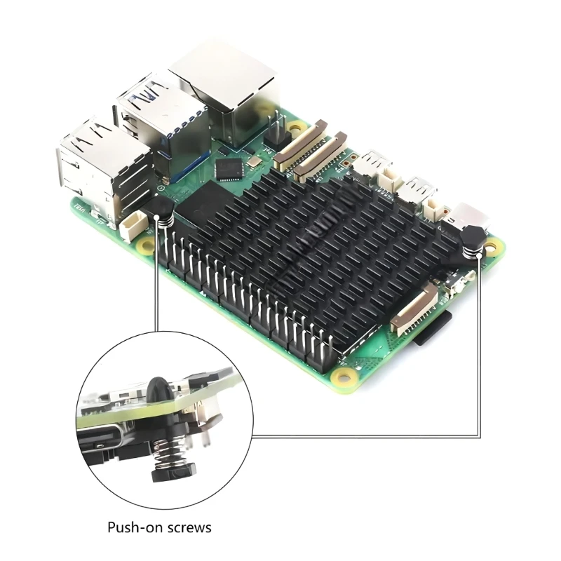 

Metal Cooling Pad Aluminum Alloy Heatsink Thermal Pad for RPI 5 Cooling Radiator