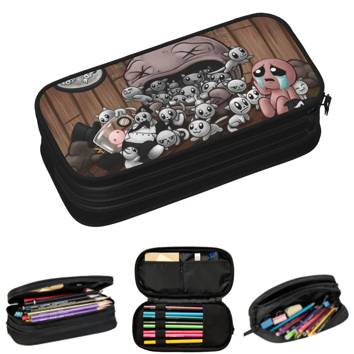 

Пеналы для карандашей Game The Binding Of Isaac Pixel, подарки для студентов, пенал-коробка, сумка для карандашей, пенал большой вместимости