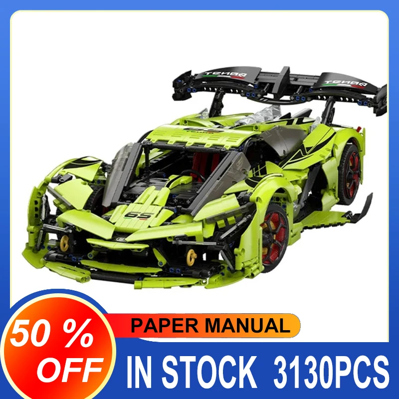 MY88028 3130pcs 1:8 RC Sports Car Building Blocks Model City Racing Bricks Assembling Children's Toys Holiday Gift Set