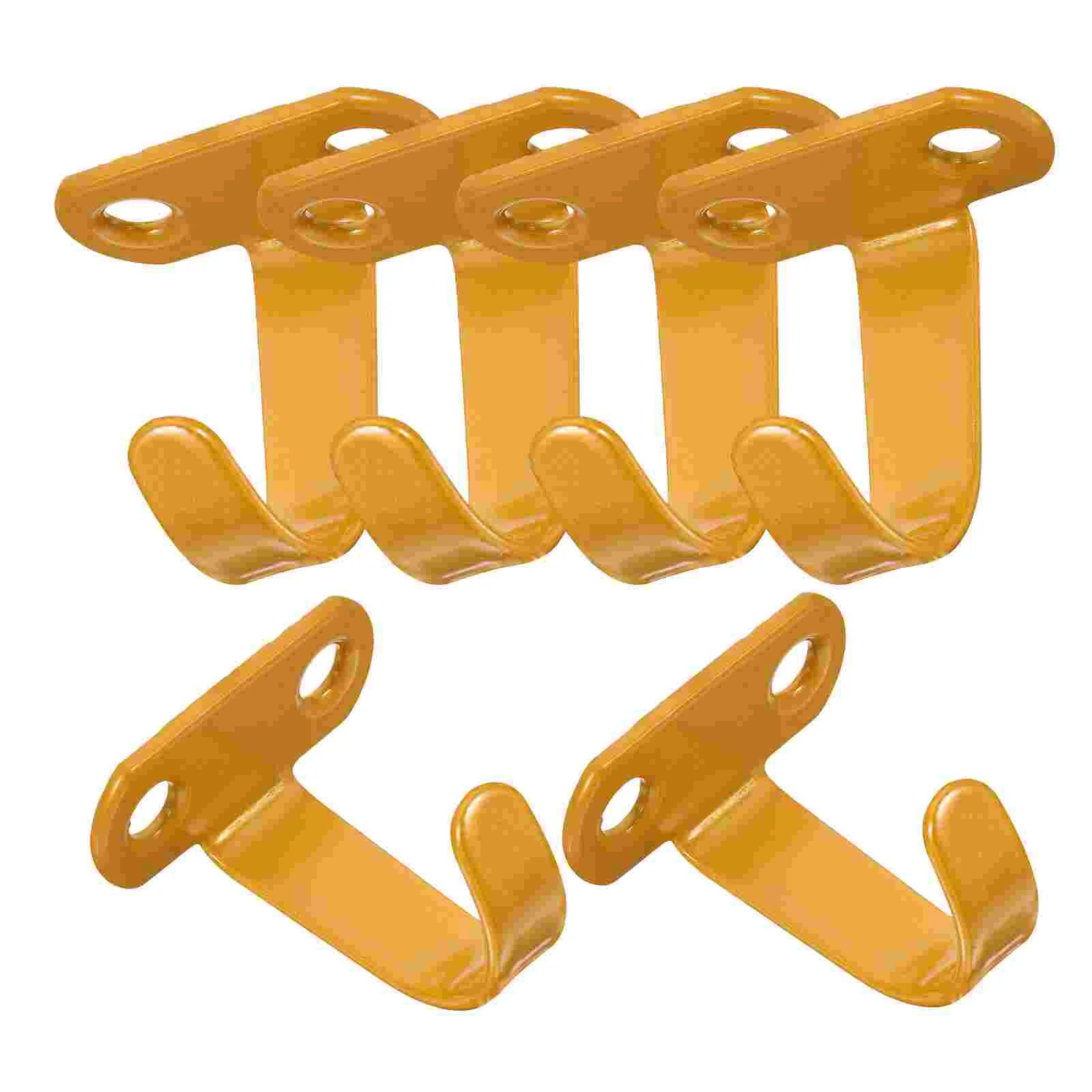 

6 Pcs Wall Mounted Clothes Rack Hook up Metal Ceiling Coat Hanger Hooks on Golden