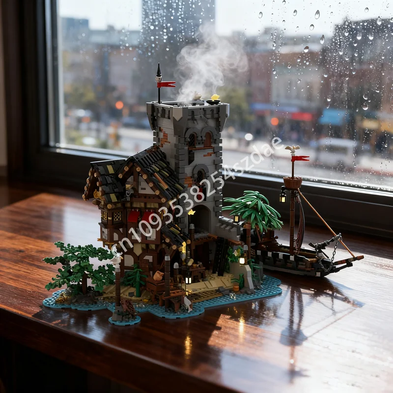 

3813pcs MOC The Crimson Outpost A Pirate Model Building Blocks Assemble DIY Toys Education Brick Kids Christmas Gifts Birthday