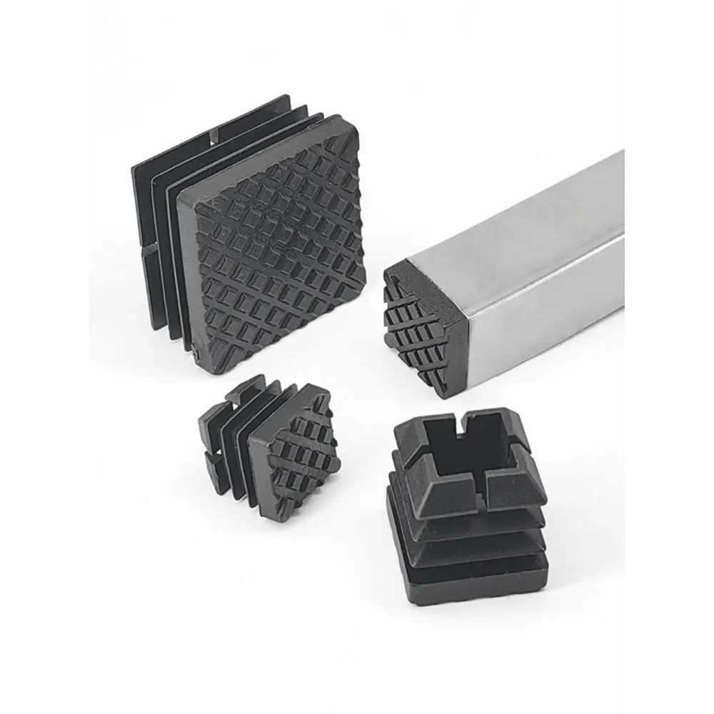 Black Furniture Table Leg Tips, Chair Leg Pads, Protector Covers,Pipe Plugs, Tube Hole Protectors, Stainless Steel Pipe End Caps
