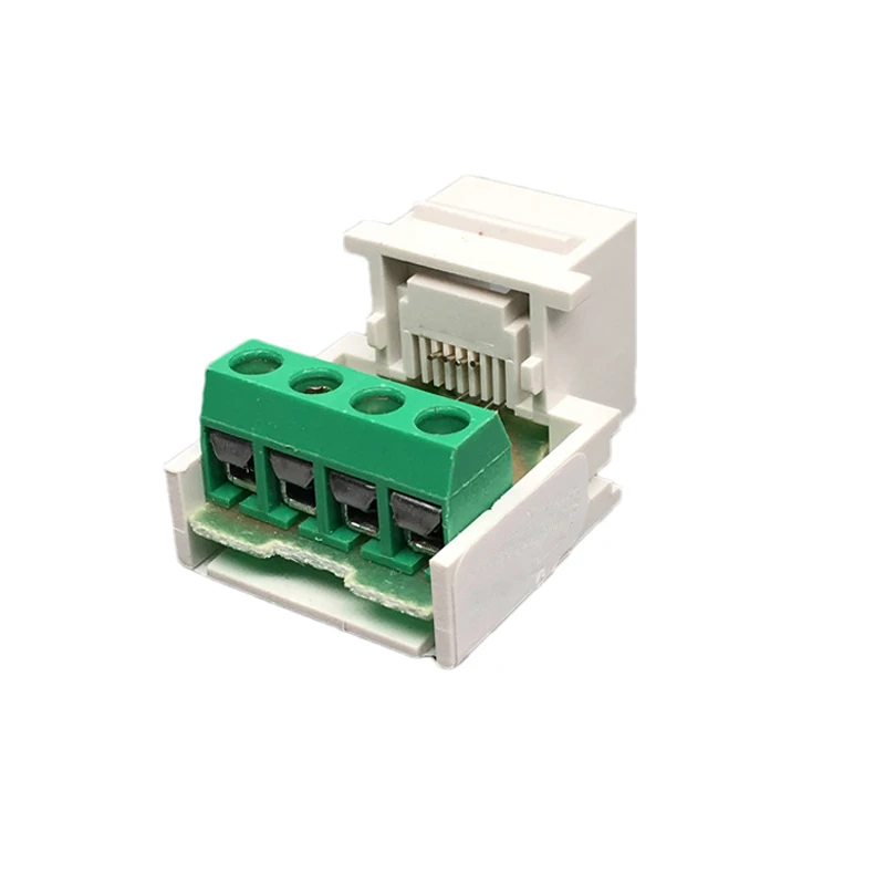 CAT3 RJ11 Wring Wire Keystone Telephone Modules 4 Lines Phone Jack Slot Plug Connector Insert For Telecom Wall Panel Faceplate