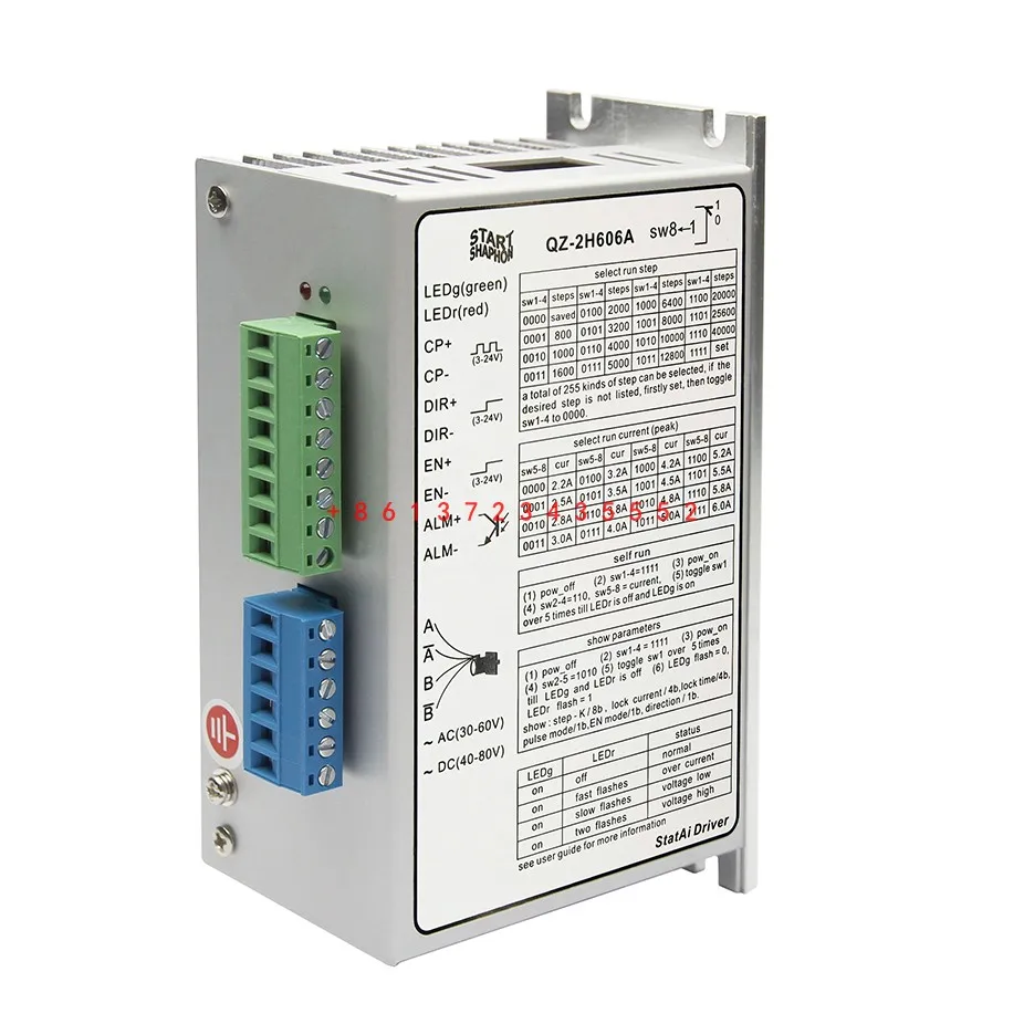 

START Two-phase driver QZ-2H606A with 86 motors instead of MS-2H090M, MZ-2H506A for 86BYG250A/B/C/D And Plasma Controller