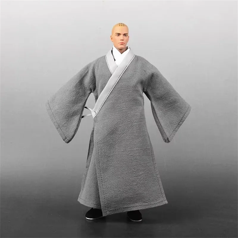 1/6 Ancient Soldier Accessories Monk Clothes Long Robe Underwear Top Pants Model Toy Fit 12'' Action Figure Body In Stock