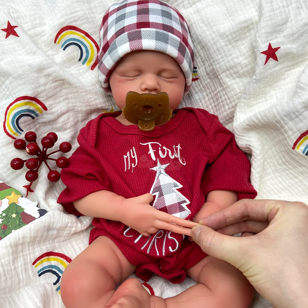 Bambola Reborn Realistica in Silicone da 20 Pollici, Maschio/Femmina, Loulou, Può Usare Ciuccio, Pelle 3D Pesante, Bambola Neonato per Pazienti con Demenza