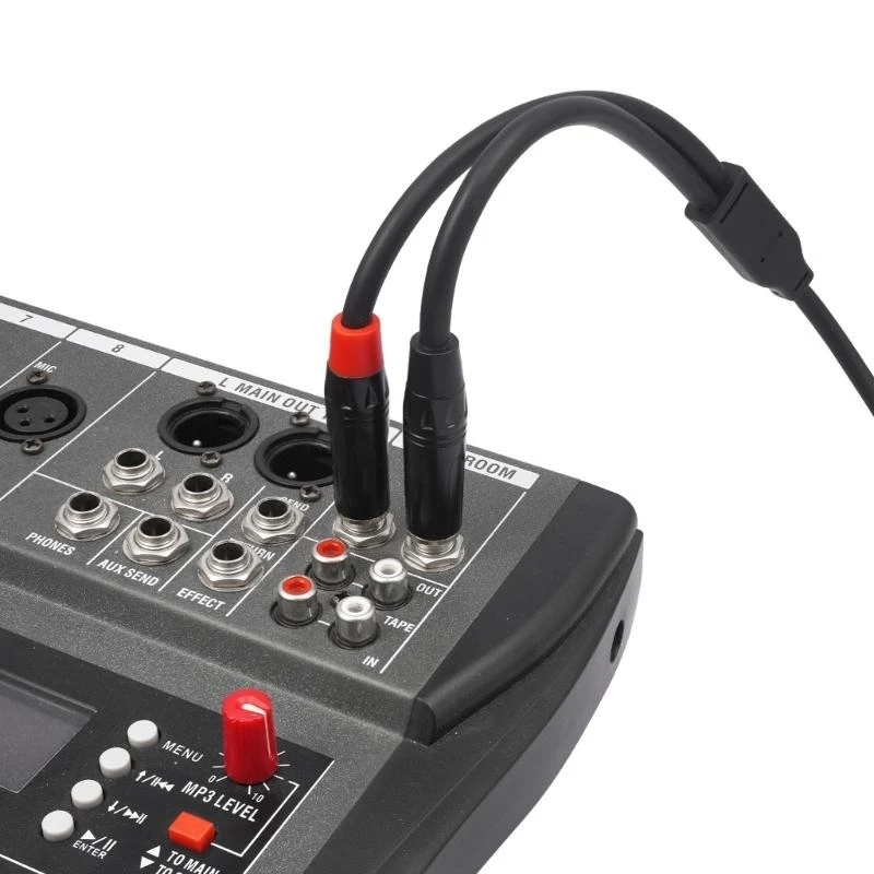 Flexible PVC Jackets 1/4inch Stereos to Mono Y Splitter Cable for Mixing Consoles and Amplifieds Speakers