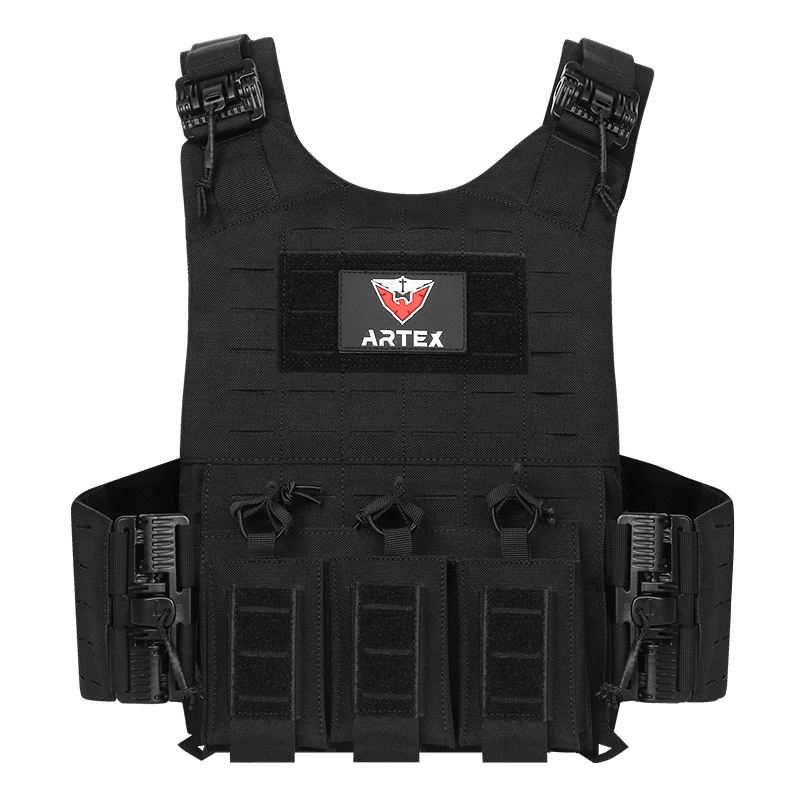 

1000d Polyester plate carrier tactical vest Magezine Pouch with Quick Release Molle Chaleco Tactical bandolier laser cut