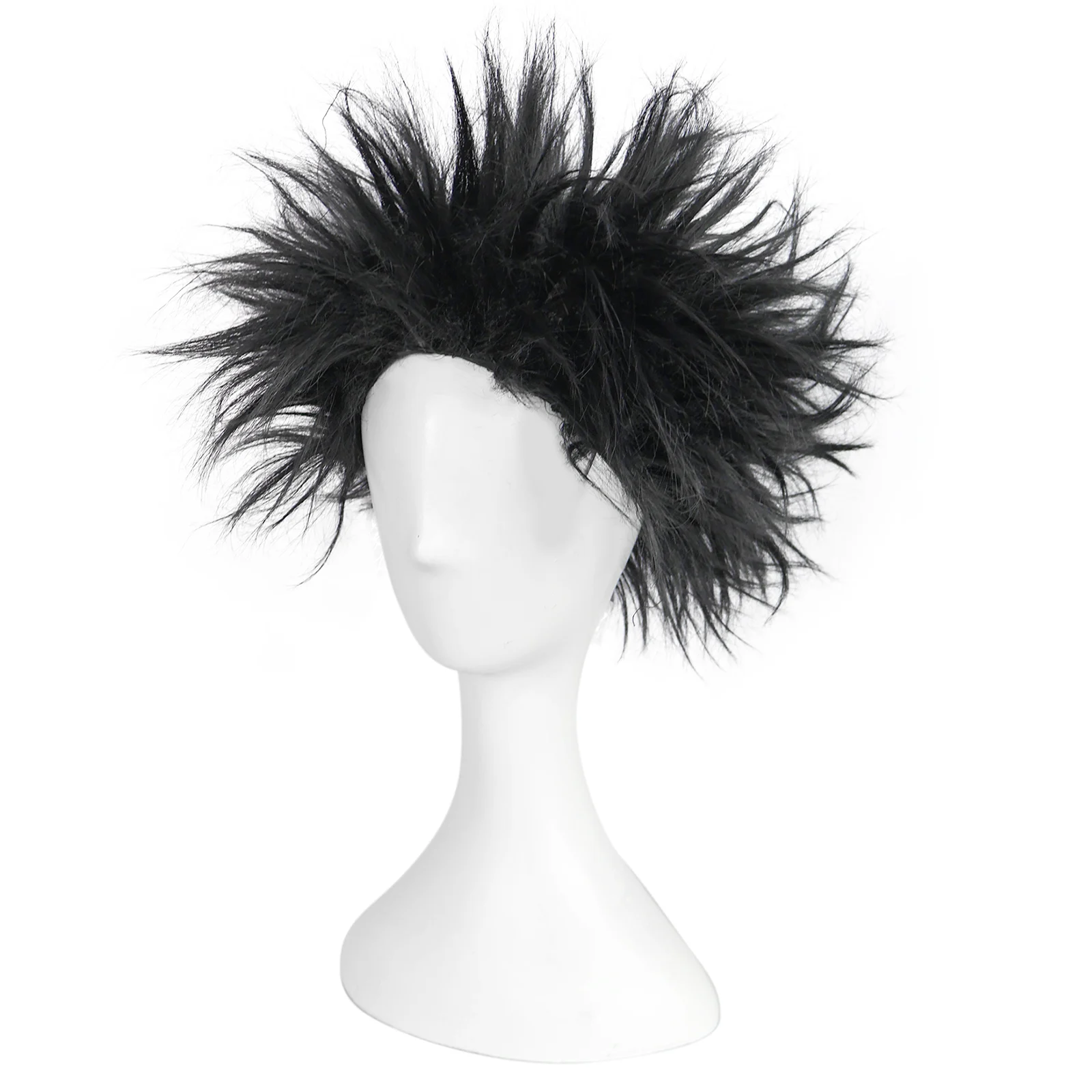 Peluca de mendigo, peluca sintética de rendimiento universal para hombre y mujer, divertida peluca de cosplay de loco, peluca loca desordenada, peluca de hombre salvaje