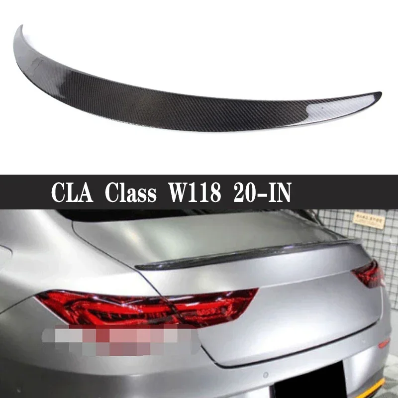 

Спойлер для Mercedes Benz CLA Class W118 CLA45 из углеродного волокна, шунт, задние плавники, утиный плавник, модифицированное заднее крыло автомобиля