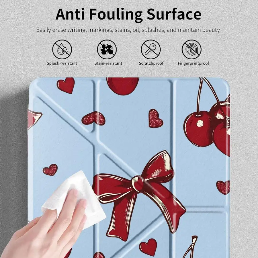 Holder Cover Tablet Case For iPad Pro 11th 10th 9th 8th 7th 12.9inch Mini 6 7 Air 4 5 M3 M2 M4 11inch Pro 2025 Y-Fold Beautiful