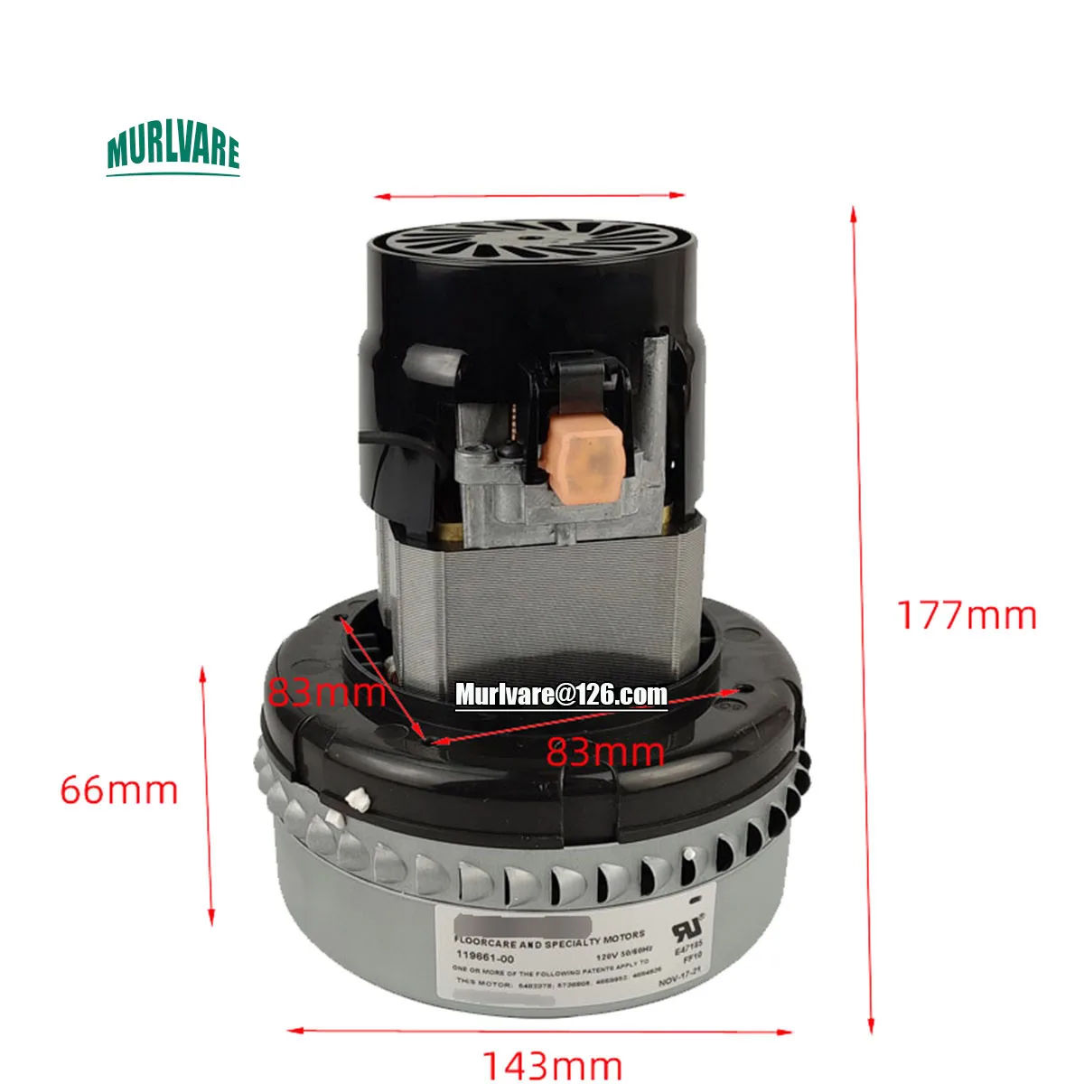 Parti degli aspirapolvere 120V 119661-00 motori per la cura del pavimento e spescalty