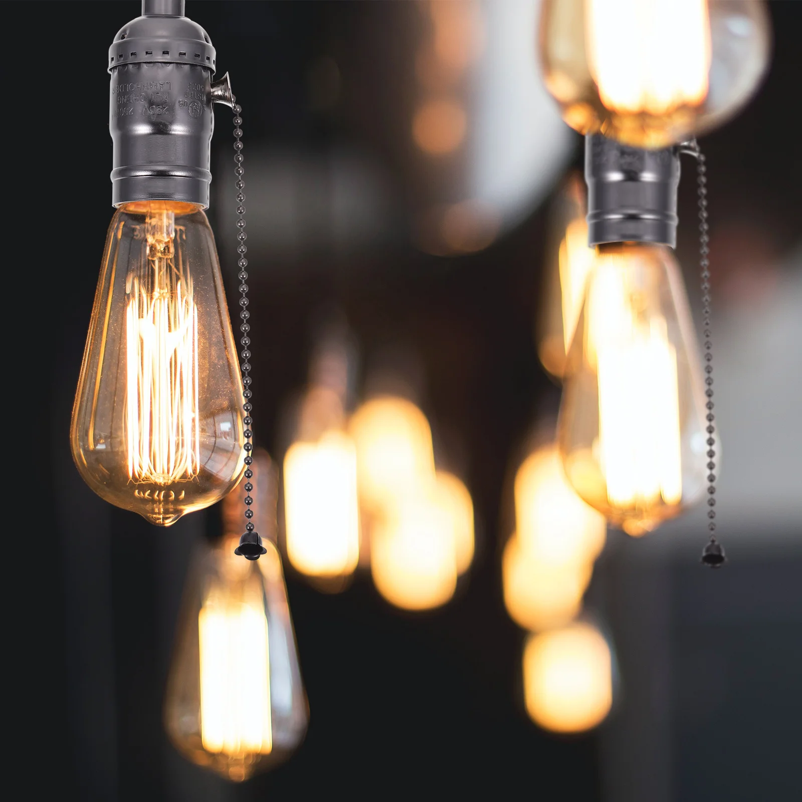 E27 حامل مصباح ألومنيوم ريترو خمر نمط مقبس الإضاءة سهلة التجميع لغرفة الطعام ديكور المنزل E27 حامل مصباح #1