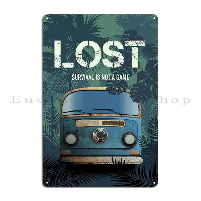 Lost Tv Series Metal Plaque Poster Rusty Garage Kitchen Wall Cave Iron Tin Sign Poster