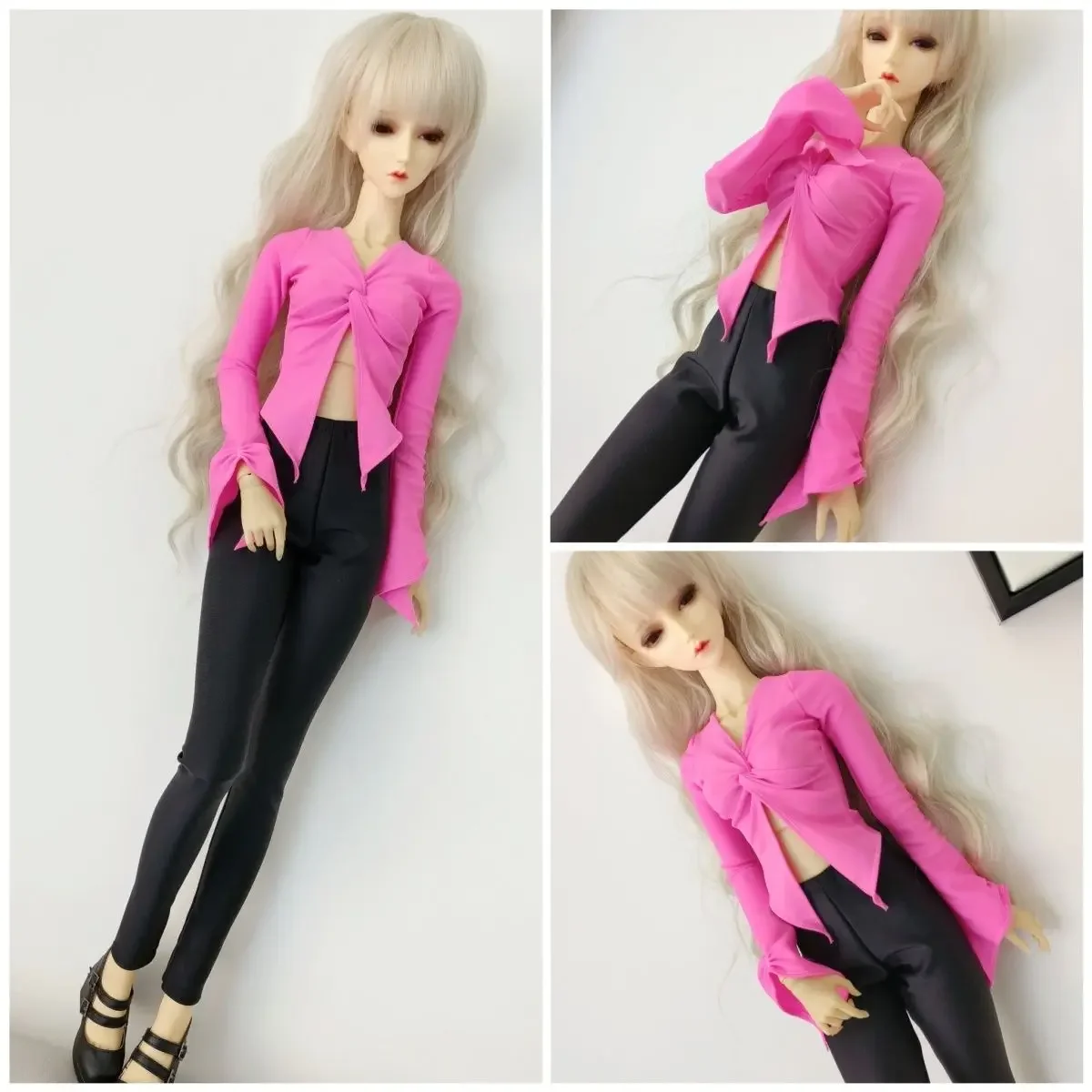 

(На заказ) Одежда для кукол 60 см для куклы 1/3 Bjd, топ с длинными рукавами, брюки, узкие брюки, игрушки, нарядные аксессуары для кукол, без куклы