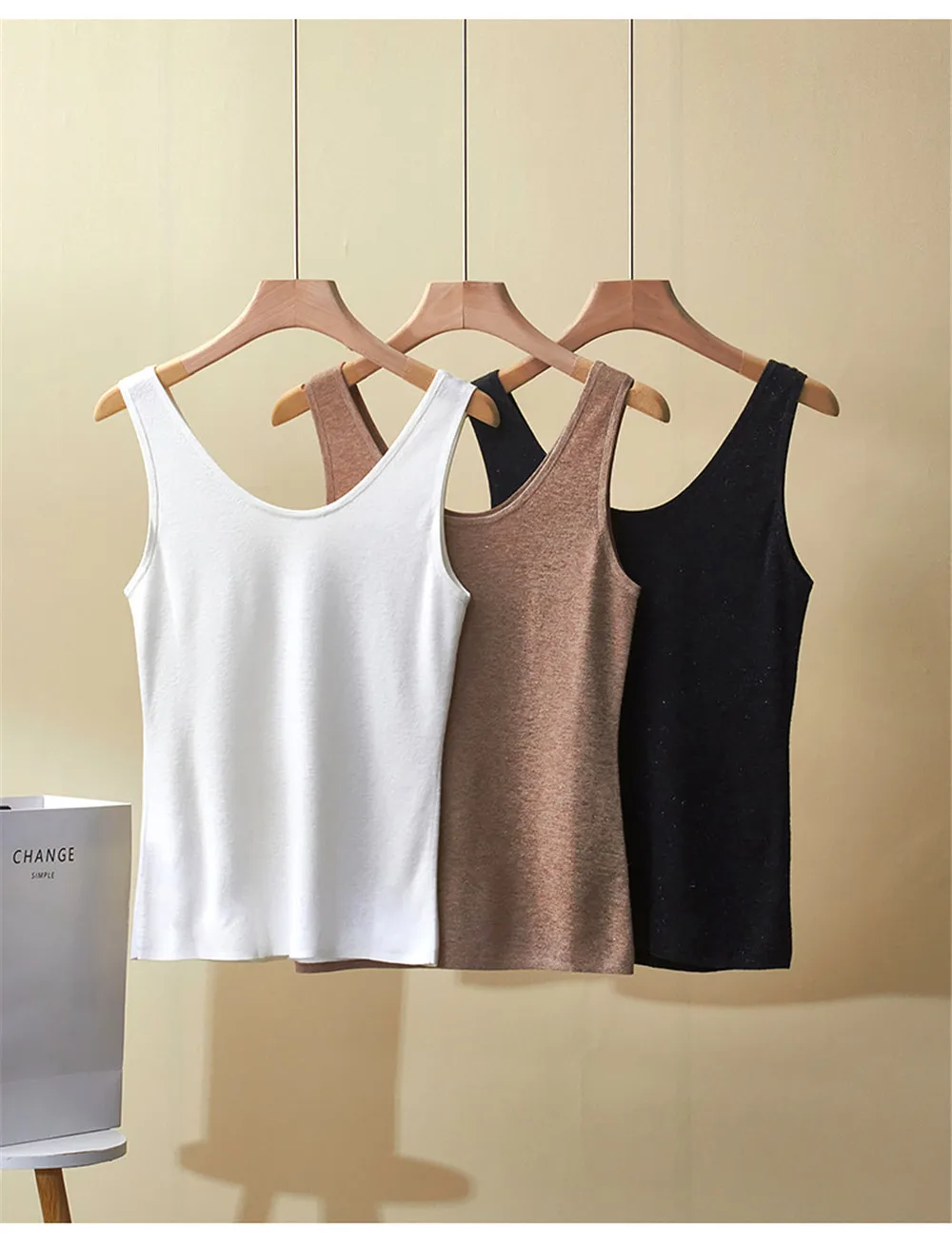 

Autumn New Women's Round Neck Cashmere Blend Casual Versatile Knitted Top Vest