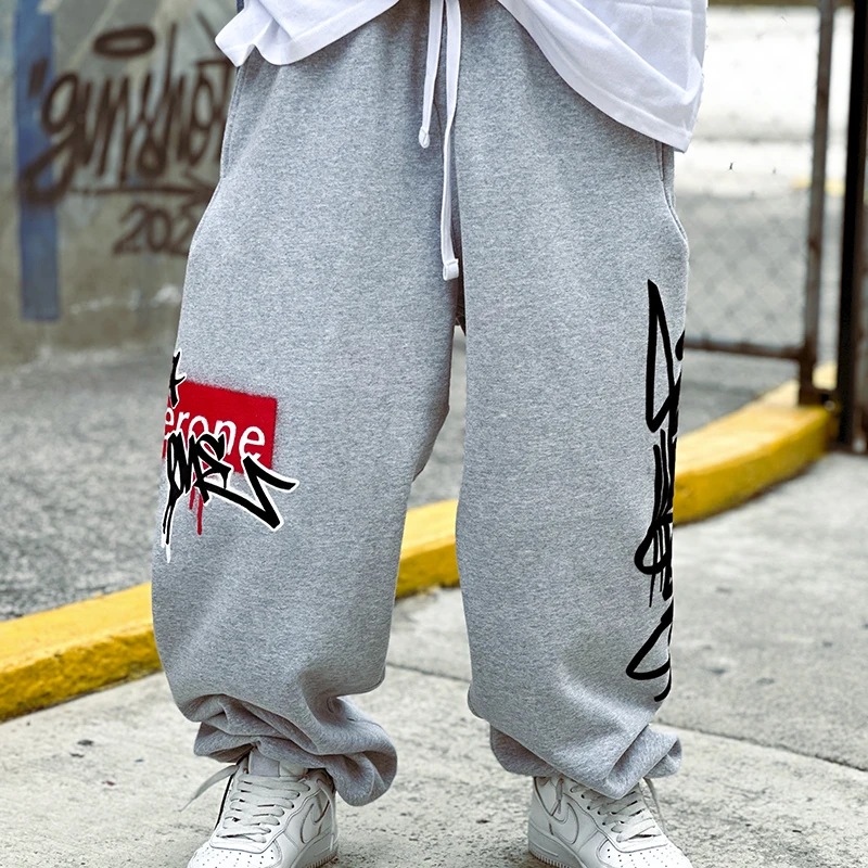 

Y2K men pants Harajuku streetwear graffiti Pattern Baggy Casual Sweatpants Hip Hop gothic men women wide leg trousers streetwear