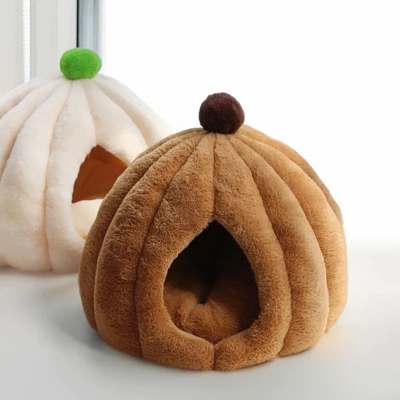 Creative Plush Shaped Cat Nest, Semi-closed, Removable Warm, Winter, Thickened, Small Dog Cats, Teddy Kennel, Pet Supplies, 1Pc